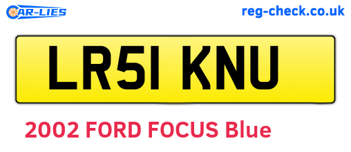 LR51KNU are the vehicle registration plates.