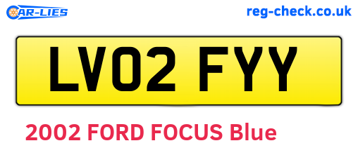 LV02FYY are the vehicle registration plates.