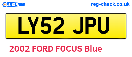 LY52JPU are the vehicle registration plates.