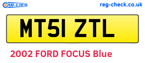 MT51ZTL are the vehicle registration plates.