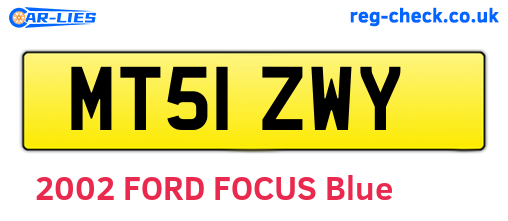 MT51ZWY are the vehicle registration plates.