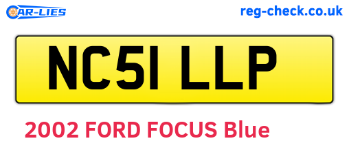 NC51LLP are the vehicle registration plates.