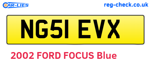 NG51EVX are the vehicle registration plates.