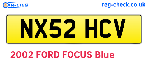 NX52HCV are the vehicle registration plates.