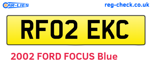 RF02EKC are the vehicle registration plates.