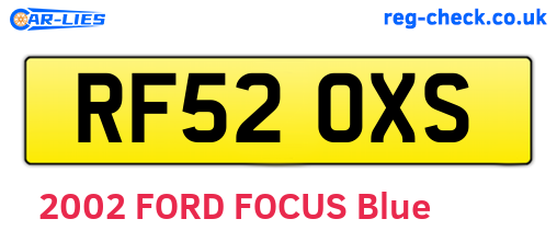 RF52OXS are the vehicle registration plates.