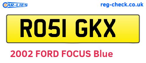 RO51GKX are the vehicle registration plates.