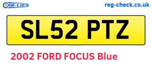 SL52PTZ are the vehicle registration plates.