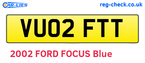VU02FTT are the vehicle registration plates.