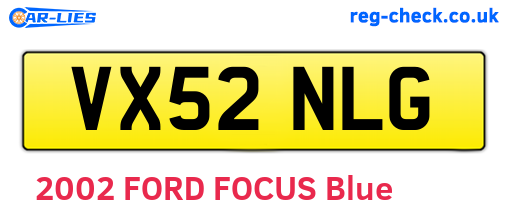 VX52NLG are the vehicle registration plates.