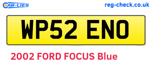 WP52ENO are the vehicle registration plates.