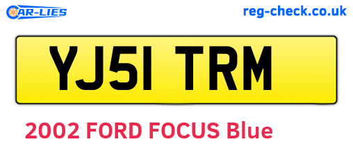YJ51TRM are the vehicle registration plates.