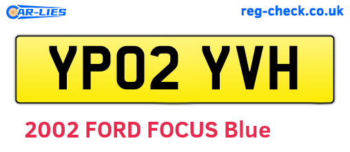 YP02YVH are the vehicle registration plates.