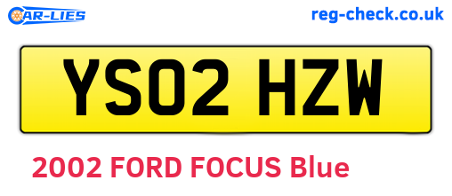 YS02HZW are the vehicle registration plates.