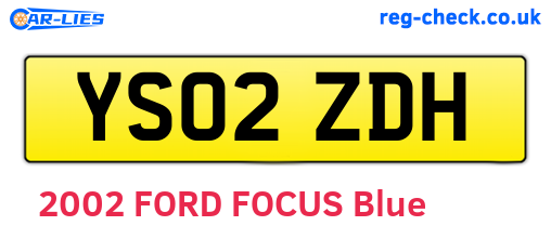 YS02ZDH are the vehicle registration plates.