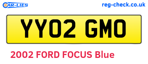 YY02GMO are the vehicle registration plates.
