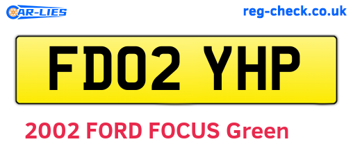 FD02YHP are the vehicle registration plates.