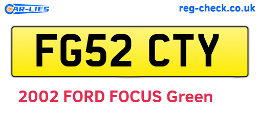 FG52CTY are the vehicle registration plates.