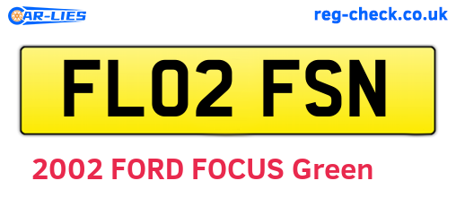FL02FSN are the vehicle registration plates.