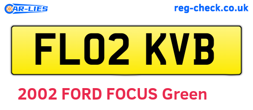 FL02KVB are the vehicle registration plates.