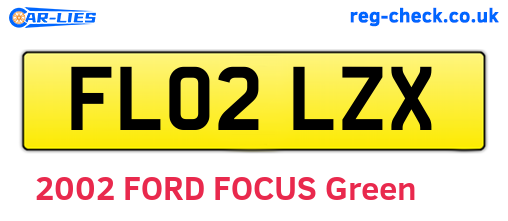 FL02LZX are the vehicle registration plates.