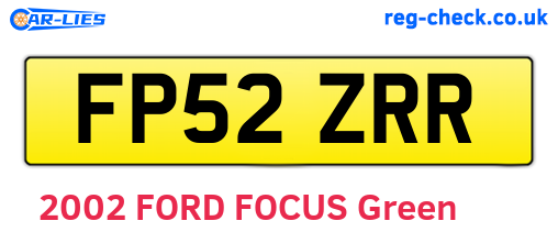 FP52ZRR are the vehicle registration plates.