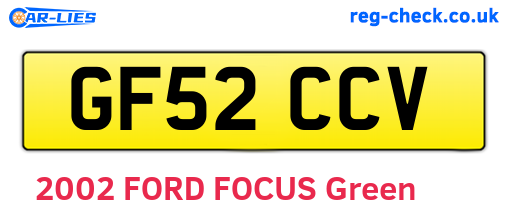 GF52CCV are the vehicle registration plates.