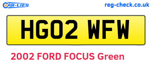 HG02WFW are the vehicle registration plates.
