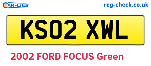KS02XWL are the vehicle registration plates.