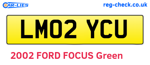 LM02YCU are the vehicle registration plates.