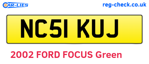 NC51KUJ are the vehicle registration plates.