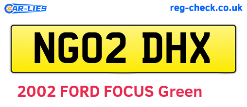 NG02DHX are the vehicle registration plates.