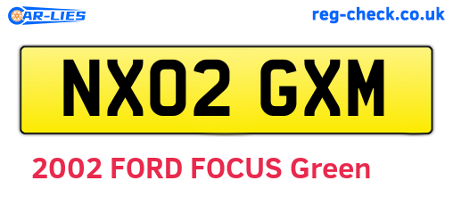 NX02GXM are the vehicle registration plates.