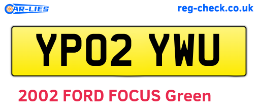 YP02YWU are the vehicle registration plates.