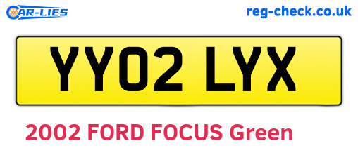 YY02LYX are the vehicle registration plates.