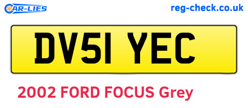 DV51YEC are the vehicle registration plates.
