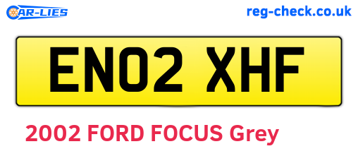 EN02XHF are the vehicle registration plates.