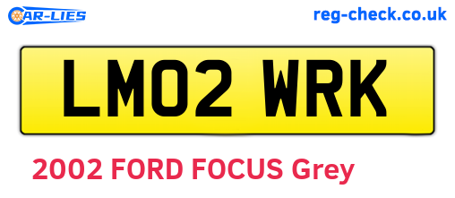 LM02WRK are the vehicle registration plates.
