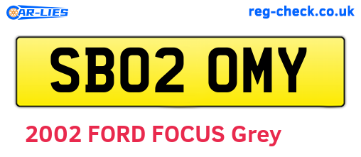 SB02OMY are the vehicle registration plates.