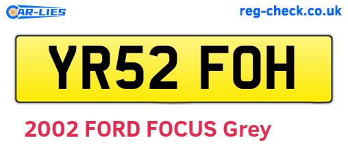 YR52FOH are the vehicle registration plates.