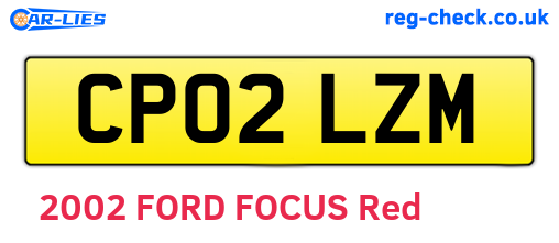 CP02LZM are the vehicle registration plates.