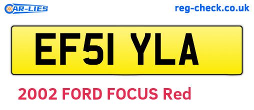 EF51YLA are the vehicle registration plates.