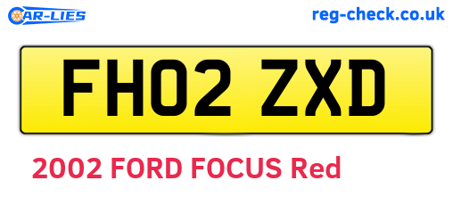 FH02ZXD are the vehicle registration plates.