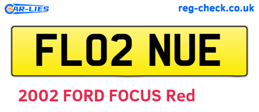 FL02NUE are the vehicle registration plates.