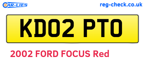KD02PTO are the vehicle registration plates.