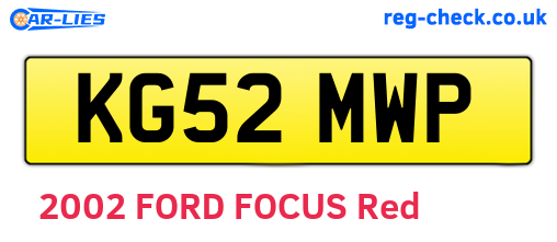 KG52MWP are the vehicle registration plates.