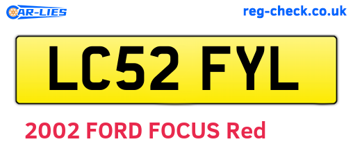 LC52FYL are the vehicle registration plates.