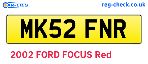 MK52FNR are the vehicle registration plates.
