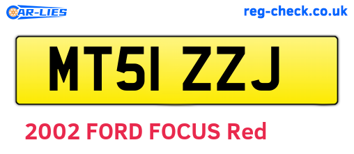 MT51ZZJ are the vehicle registration plates.