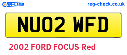 NU02WFD are the vehicle registration plates.